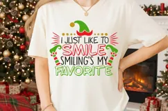 I Just Like To Smile Svg, Christmas Elf Svg, Elf Hat Svg. Product Image 2