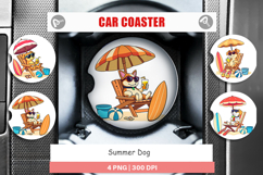 Car Coaster Summer Dog Product Image 1