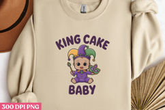 KING CAKE BABY PNG, Mardi Gras Sublimation PNG Product Image 2