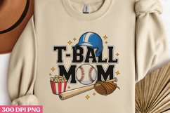 T-Ball Mom PNG, Baseball Mama Sublimation PNG Product Image 2