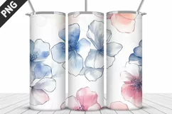 Flowers Tumbler Wrap | Sublimation Design | Tumble PNG Product Image 2