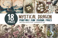 Mystical Dragon Junk Journal Pages Product Image 1