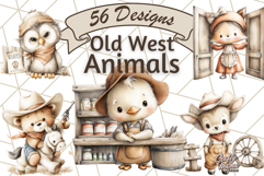 Wild West Animals PNG Clipart, Cowboy &amp; Saloon Scenes Product Image 1