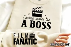 Quoting movies like a boss Sleeve SVG PNG Product Image 1