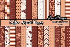 coffee digital papers, Coffee pattern, Coffee printables. Product Image 1