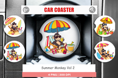 Car Coaster Summer Monkey Product Image 1