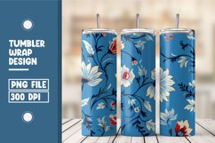 Flowers seamless pattern tumbler warp design Product Image 1