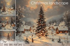 Christmas landscape Sublimation - 4 Variations Product Image 1