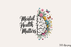 Mental Health Matters PNG, Mental Health Sublimation PNG Product Image 2