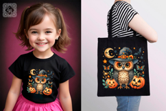 Watercolor Halloween Owls. PNG sublimation BUNDLE Product Image 4