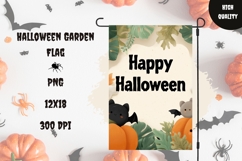 Halloween Welcome Garden Flag, Cartoon Halloween Garden Flag Product Image 1