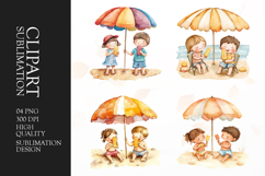 Beach vacation kids clipart sublimation png Product Image 1