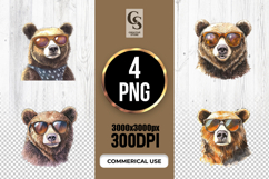 Cool Bear Clipart PNG Product Image 1