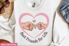 Best Friends for Life PNG, Friendship Sublimation PNG Product Image 2