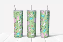Girl sublimation design. Skinny tumbler wrap design. Product Image 4
