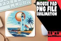 Scenic Landscape PNG Sublimation Mouse Pad Product Image 1