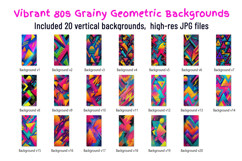 Vibrant 80s Geometric SprayPaint Backgrounds Pack Product Image 3