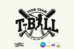 T-Ball Team SVG PNG EPS Cheer Mom Shirt Design Cut File Product Image 1