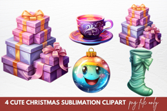 Cute Christmas Sublimation Clipart Product Image 1