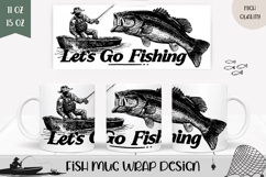 Let&#039;s Go Fishing Mug Wrap, Dad Coffee Mug, Fisherman Mug Product Image 1