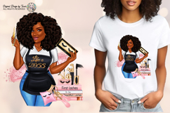 Afro Lash Artist Woman PNG Boss Babe Beauty Sublimation Des Product Image 7