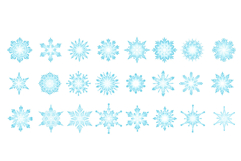 Set of various snowflakes. Product Image 1