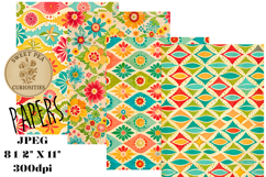 Colorful Retro, Papers, Junk Journal Product Image 1