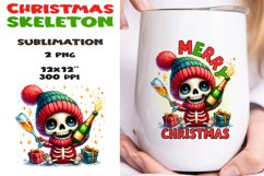 Christmas skeleton Sublimation BUNDLE PNG. Product Image 2