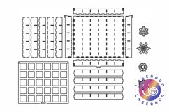 Christmas box, Organizer, Storage box. Laser svg projects Product Image 5
