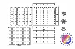 Christmas box, Organizer, Snorage box. Laser svg projects Product Image 5