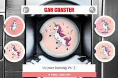 Car Coaster Dancing Unicorn Product Image 1