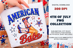 American Babe PNG | 4th of July Sublimation DTF Product Image 2