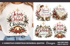 4 Christian Christmas PNG Designs, 4 Nativity Scripture PNG Product Image 1