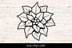 Hand Drawn Poinsettia SVG Product Image 1