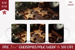 Christmas Cookies Mug Sublimation, Winter Coffee Mug Wrap Product Image 1