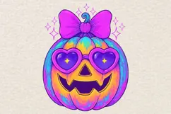 Iridescent Pumpkin PNG, Coquette Pumpkin Png, Coquette Png. Product Image 1