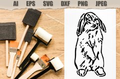 Stencil Bunny SVG Product Image 2