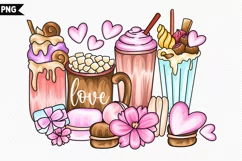 Coffee Valentine Png - Valentines Day - Love PNG Product Image 1