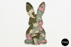 Camo Easter Bunny PNG, Retro Camouflage Sublimation Product Image 1