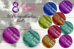 Glitter Milky Way | Sublimation Round earring Design bundle Product Image 1