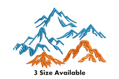 Abstract Mountain Range Embroidery Design Product Image 1