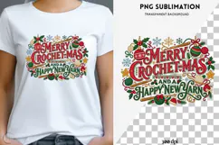 Christmas crochet png design for T-shirts Product Image 1