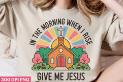 In The Morning When PNG, Retro Church Sublimation PNG Product Image 2