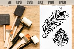 Stencil Feather SVG Product Image 2
