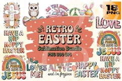 Retro Easter PNG Sublimation Bundle 18 Product Image 1
