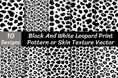 Black and White Leopard Print Patterns Vector Product Image 1