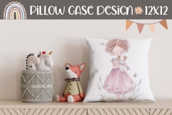Cartoon Princess Pillow Template, Dog Pillow Sublimation Product Image 1