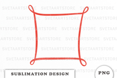 Red Doodle Frame png Product Image 1