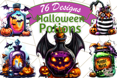 Bright Halloween Potion Bottle PNG Clipart, Holiday Elements Product Image 1