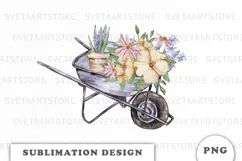 Watercolor Garden sublimation PNG Product Image 1